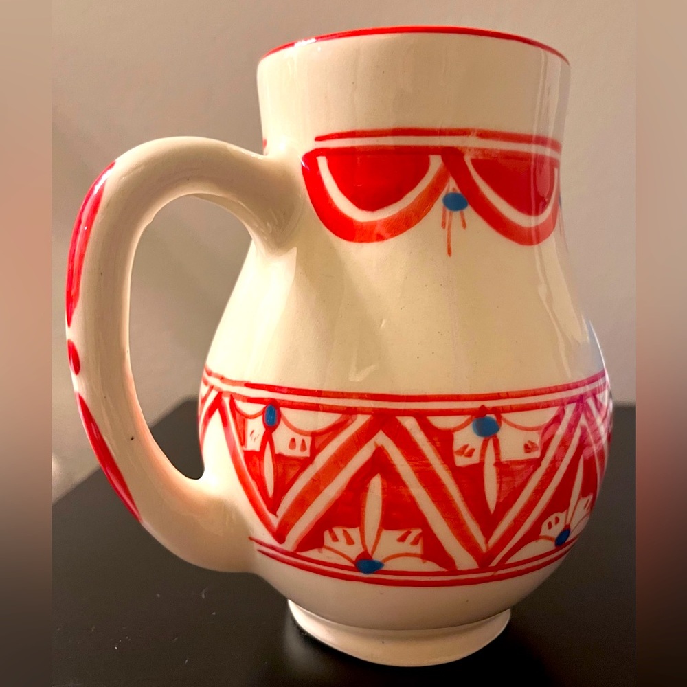 Le Souk Ceramique Malika Tunisian Stoneware Mug Hand Painted